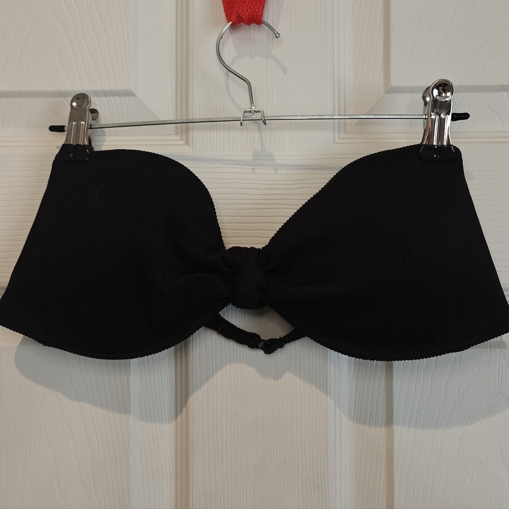 AERIE Ribbed Bandeau Knot From Bikini Top